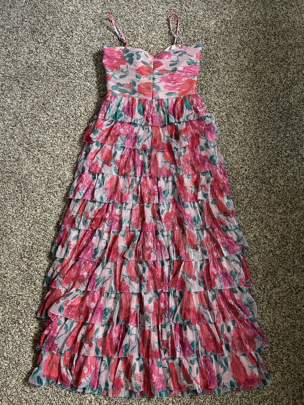 Gianni Bini Ruffle Maxi Dress, size 4 - Picture 2 of 5